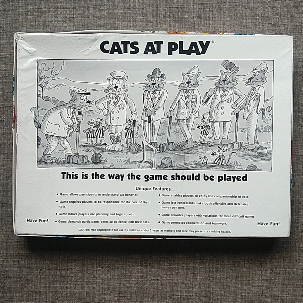 Cats At Play Vintage Board Game David Adler